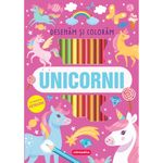 Carti si Birotica - Carti - Carti pentru copii - Carti de colorat - Unicornii - Desenam si coloram - Mimorello - Infinity.ro