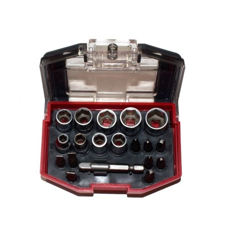 Casa si Gradina - Constructii - Scule electrice si accesorii - Seturi si accesorii pentru gaurit si insurubat - Trusa de biti si tubulare Meister 3384300, 19 piese - Infinity.ro