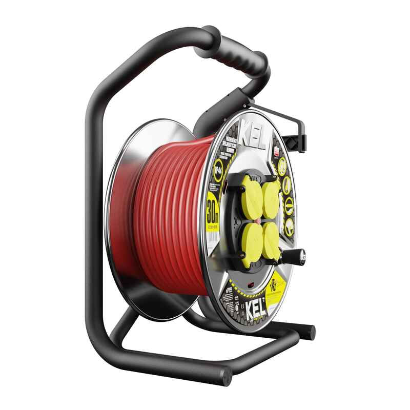 Casa si Gradina - Electrice - Accesorii electrice - Prelungitoare, triple, fise - Prelungitor profesional electric pe tambur H05RR-F KEL 99454, 30 m - Infinity.ro