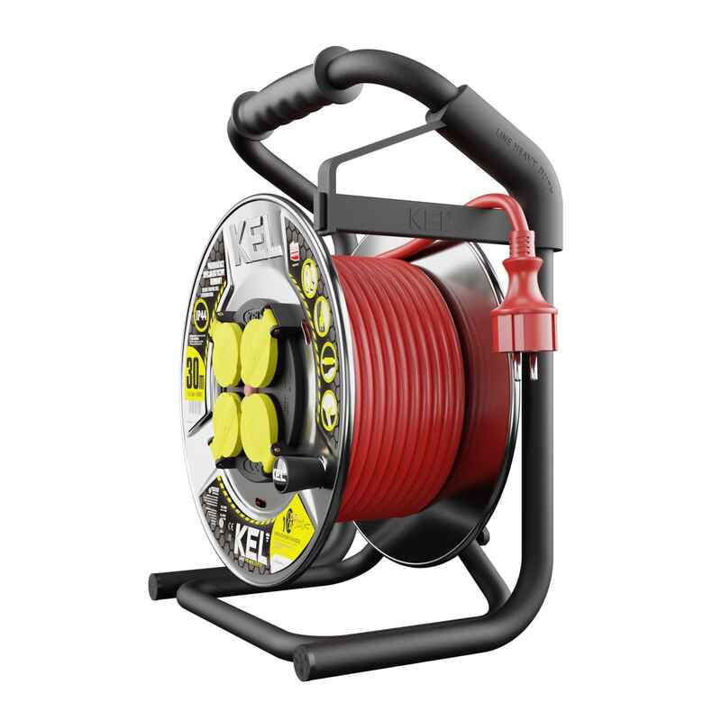 Casa si Gradina - Electrice - Accesorii electrice - Prelungitoare, triple, fise - Prelungitor profesional electric pe tambur H05RR-F KEL 99454, 30 m - Infinity.ro