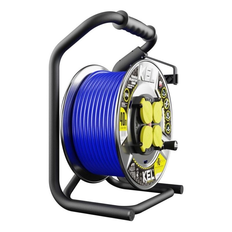 Casa si Gradina - Electrice - Accesorii electrice - Prelungitoare, triple, fise - Prelungitor profesional electric pe tambur H05RR-F KEL 99463, 40 m - Infinity.ro