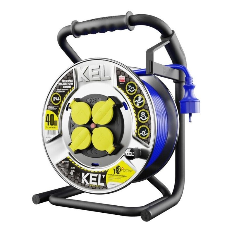 Casa si Gradina - Electrice - Accesorii electrice - Prelungitoare, triple, fise - Prelungitor profesional electric pe tambur H05RR-F KEL 99463, 40 m - Infinity.ro