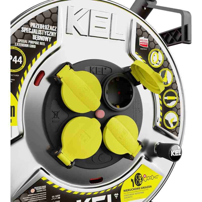 Casa si Gradina - Electrice - Accesorii electrice - Prelungitoare, triple, fise - Prelungitor profesional electric pe tambur H05RR-F KEL 99454, 30 m - Infinity.ro