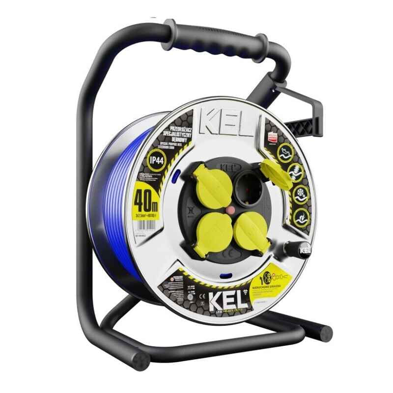 Casa si Gradina - Electrice - Accesorii electrice - Prelungitoare, triple, fise - Prelungitor profesional electric pe tambur H07BQ-F KEL 99455, 30 m - Infinity.ro