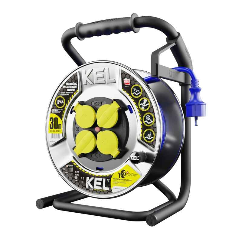 Casa si Gradina - Electrice - Accesorii electrice - Prelungitoare, triple, fise - Prelungitor profesional electric pe tambur H07BQ-F KEL 99455, 30 m - Infinity.ro