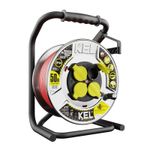 Casa si Gradina - Electrice - Accesorii electrice - Prelungitoare, triple, fise - Prelungitor profesional electric pe tambur H05RR-F KEL 99470, 50 m - Infinity.ro