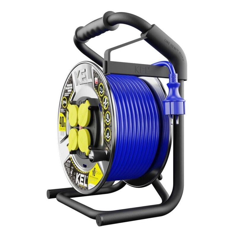 Casa si Gradina - Electrice - Accesorii electrice - Prelungitoare, triple, fise - Prelungitor profesional electric pe tambur H05RR-F KEL 99463, 40 m - Infinity.ro