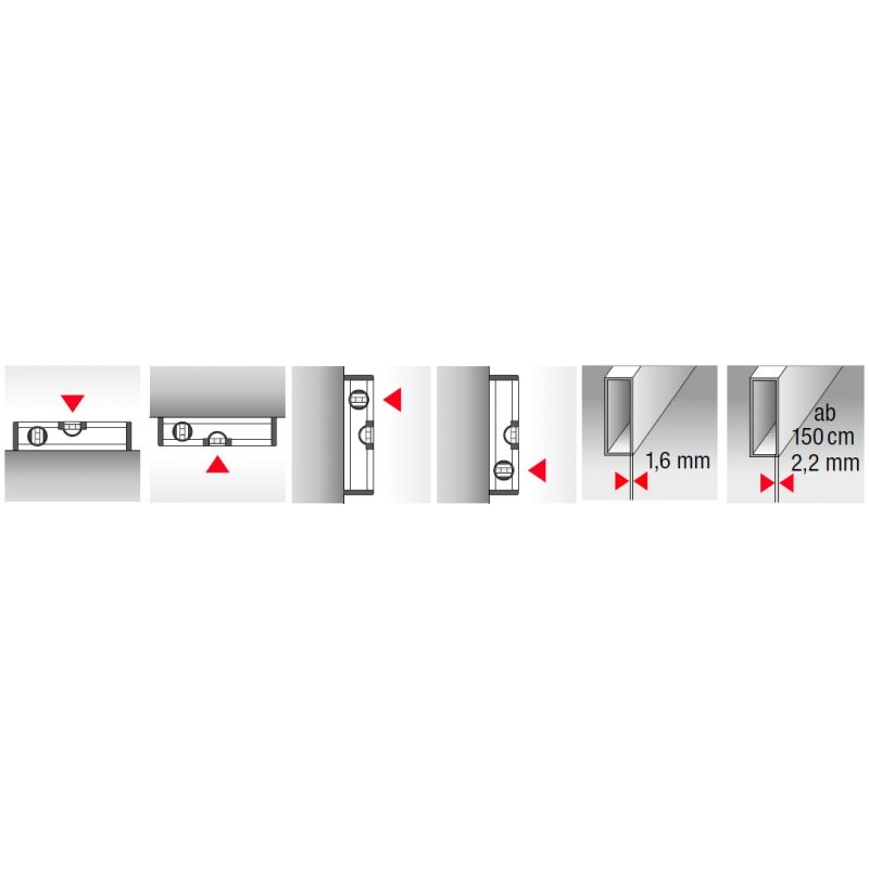 Casa si Gradina - Constructii - Scule de mana si unelte - Unelte de masurat - Nivela Alustar 691 BMI 691080M, 80 cm - Infinity.ro