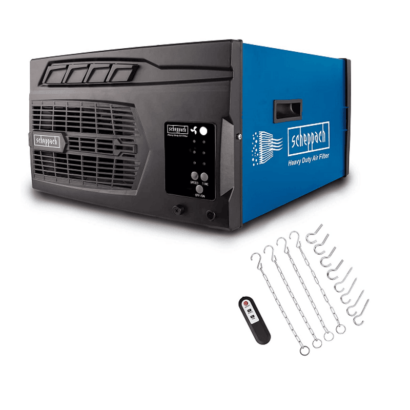 Electronice si Electrocasnice - Climatizare si sisteme de incalzire - Aparate filtrare aer - Purificatoare de aer - Purificator de aer pentru atelier HDA-14 Scheppach 5903001901, 110 W, 740 m³ h, 400 m² - Infinity.ro