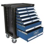 Casa si Gradina - Constructii - Depozitare, transport si protectie - Organizatoare si cutii scule - Carucior portabil cu scule TW1100 Scheppach 5909304901, 7 sertare, 70 piese - Infinity.ro