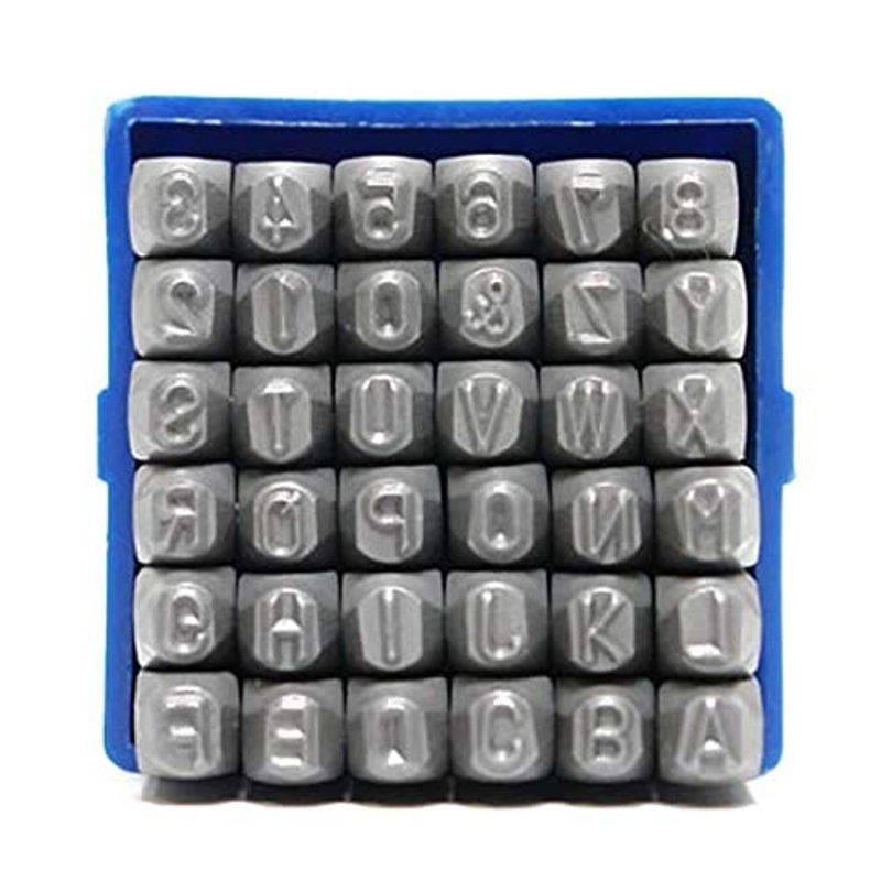 Casa si Gradina - Constructii - Scule de mana si unelte - Accesorii scule de mana - Trusa de poansoane cu litere si cifre Dema 18502, 4 mm, 36 piese - Infinity.ro