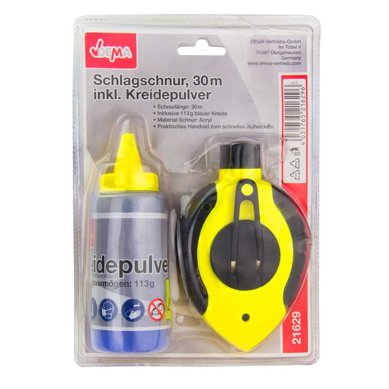 Casa si Gradina - Constructii - Scule de mana si unelte - Unelte de masurat - Sfoara de trasat cu praf de creta Dema 21629, 30 m - Infinity.ro