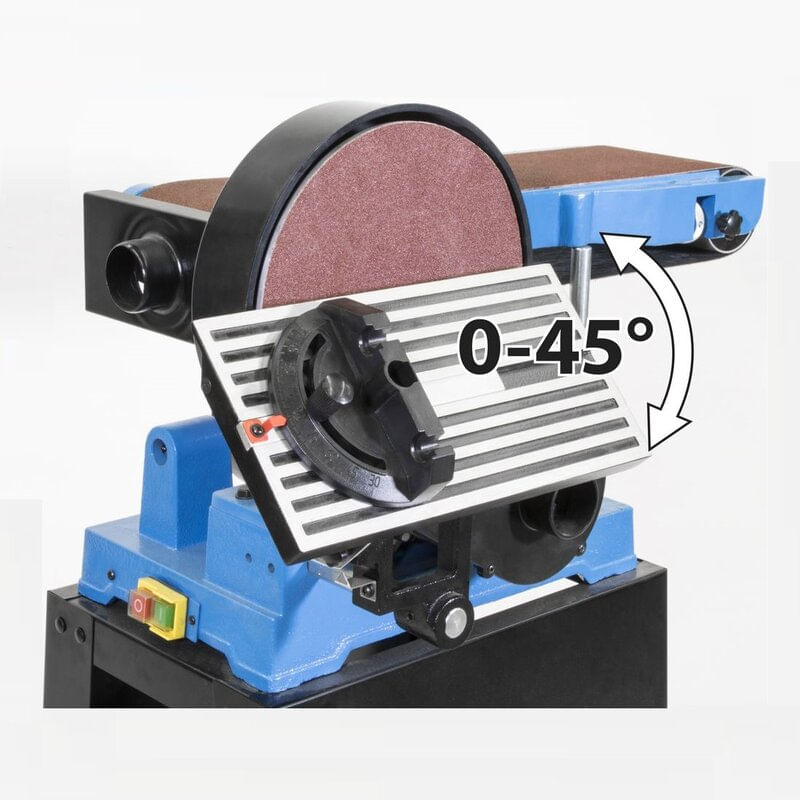Casa si Gradina - Constructii - Scule electrice si accesorii - Slefuitoare - Masina de slefuit cu banda si disc plus stativ GBTS1100 Guede 38352, 1100 W, 1500 rpm - Infinity.ro