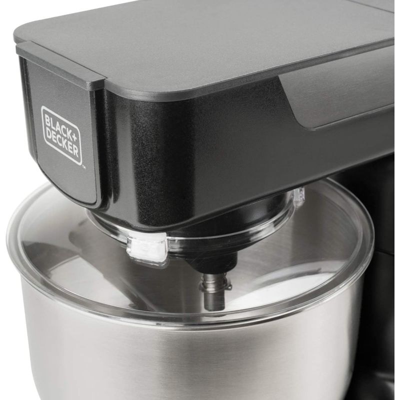 Electronice si Electrocasnice - Electrocasnice bucatarie - Mixere, tocatoare & roboti de bucatarie - Mixere - Mixer cu bol din inox BXKM1000E BlackDecker S9130060B, 1000 W, 5.2 l - Infinity.ro