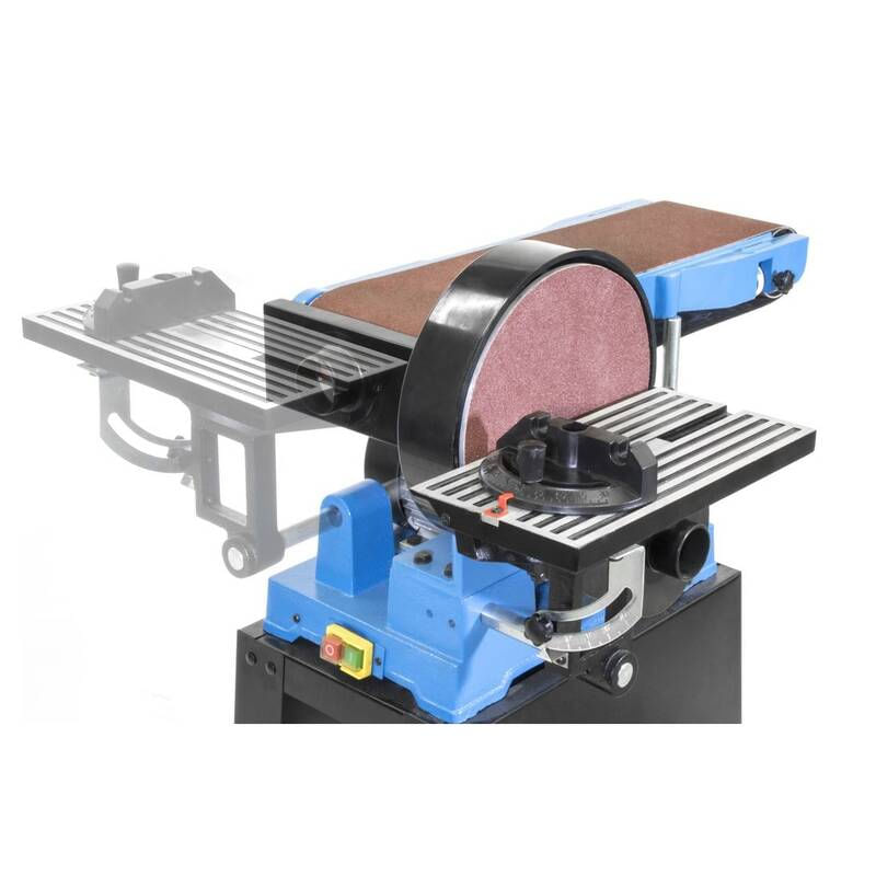 Casa si Gradina - Constructii - Scule electrice si accesorii - Slefuitoare - Masina de slefuit cu banda si disc plus stativ GBTS1100 Guede 38352, 1100 W, 1500 rpm - Infinity.ro