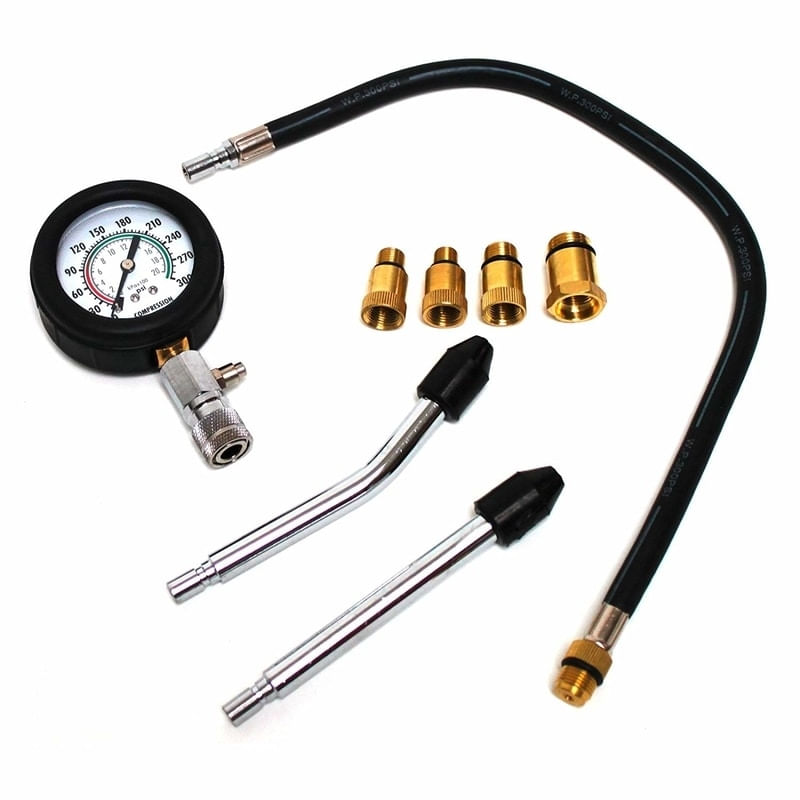 Auto si Moto - Reparatii si depanare - Scule auto - Testere si multimetre - Trusa tester compresie benzina Dema 24561, 0-20 bari, 8 piese - Infinity.ro