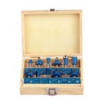 Casa si Gradina - Constructii - Scule electrice si accesorii - Accesorii pentru frezare - Set freze pentru lemn Wert 2504, Ø8 mm, 12 piese - Infinity.ro