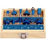 Casa si Gradina - Constructii - Scule electrice si accesorii - Accesorii pentru frezare - Set freze pentru lemn Wert 2504, Ø8 mm, 12 piese - Infinity.ro