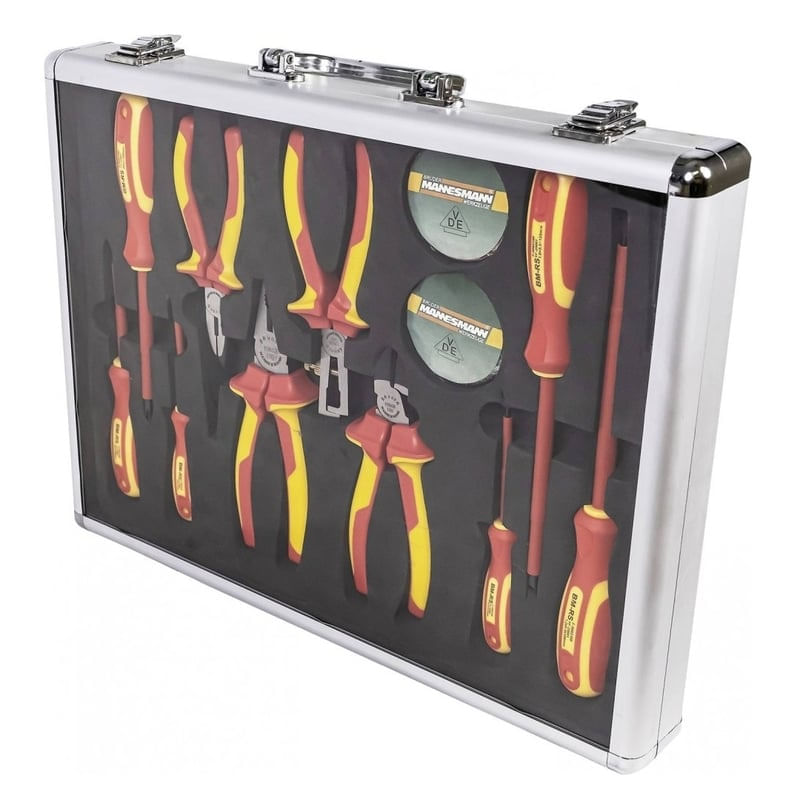 Casa si Gradina - Constructii - Scule de mana si unelte - Seturi scule - Trusa electrician Mannesmann 11213, 13 piese - Infinity.ro