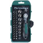 Casa si Gradina - Constructii - Scule electrice si accesorii - Seturi si accesorii pentru gaurit si insurubat - Trusa combinata de biti si capete tubulare de 1/4 Mannesmann 29891, 38 piese - Infinity.ro