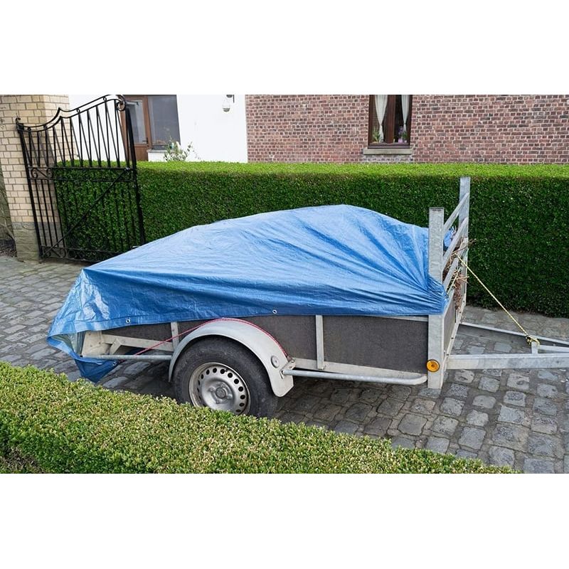 Auto si Moto - Intretinere auto - Huse auto - Prelata impermeabila din polietilena laminata Perel 110-0608, albastra, 8x6 m - Infinity.ro