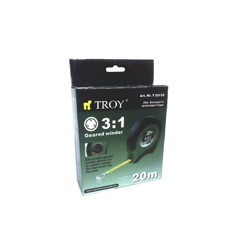 Casa si Gradina - Constructii - Scule de mana si unelte - Unelte de masurat - Ruleta de teren Troy 23132, 20 m x 13 mm - Infinity.ro