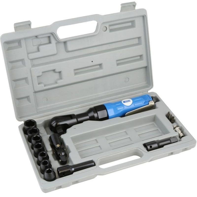 Casa si Gradina - Constructii - Scule profesionale - Scule pneumatice - Cheie pneumatica cu clichet Guede 40250, 1/2", 6 bari, 60 Nm, set 14 piese - Infinity.ro