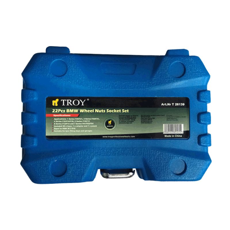 Casa si Gradina - Constructii - Scule de mana si unelte - Chei si truse chei - Set chei pentru suruburi antifurt de la BMW Troy 26139, marimi F01-F36, 22 piese - Infinity.ro