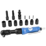 Casa si Gradina - Constructii - Scule profesionale - Scule pneumatice - Cheie pneumatica cu clichet Guede 40250, 1/2", 6 bari, 60 Nm, set 14 piese - Infinity.ro