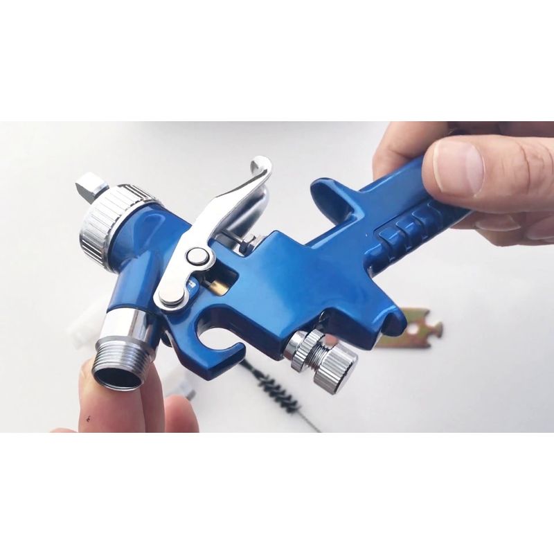 Casa si Gradina - Constructii - Vopsea si tencuieli - Pistoale si sisteme de vopsit si tencuit - Pistol de vopsit cu aer comprimat Troy 18620, 125 ml, Ø1.0 mm - Infinity.ro