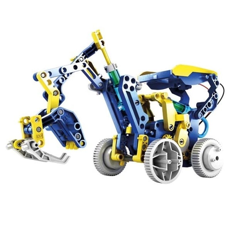 Jucarii, Copii si Bebe - Jucarii si jocuri - Vehicule si jucarii cu telecomanda - Roboti de jucarie - Set constructie robot solar si hidraulic Velleman KSR17, 12 in 1 - Infinity.ro