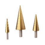 Casa si Gradina - Constructii - Scule electrice si accesorii - Seturi si accesorii pentru gaurit si insurubat - Set burghie conice acoperite cu titan pentru tabla Mannesmann 54603, Ø4-32 mm, 3 piese - Infinity.ro