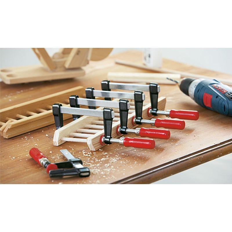 Casa si Gradina - Constructii - Scule electrice si accesorii - Menghine si cleme fixare - Menghina tip F pentru lemn Bessey LM15 5, 50x150 mm - Infinity.ro