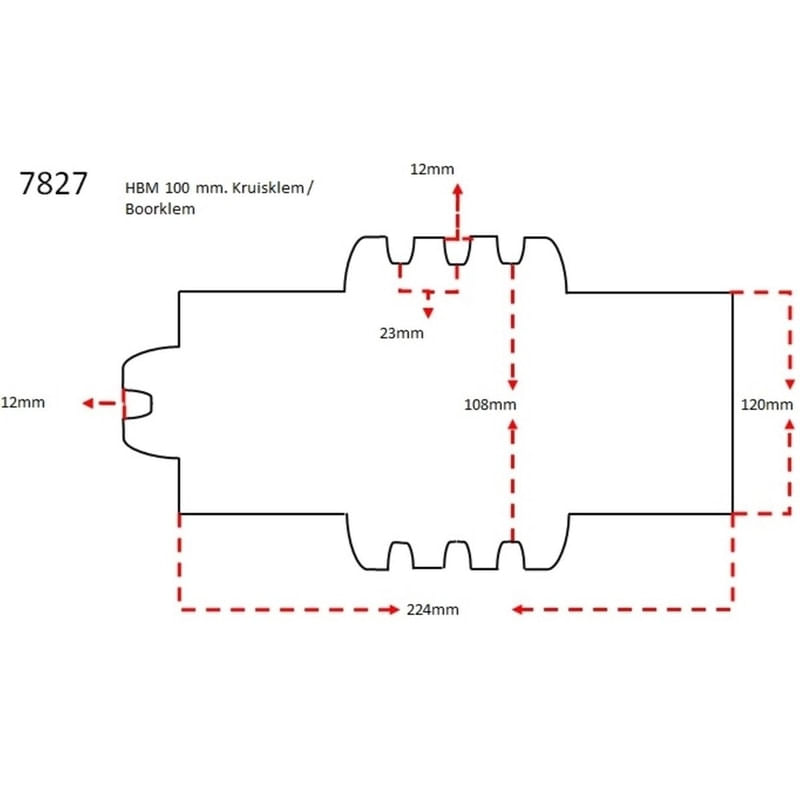 Casa si Gradina - Constructii - Scule electrice si accesorii - Menghine si cleme fixare - Menghina pentru masini unelte Toolland WCV100, 100 mm - Infinity.ro