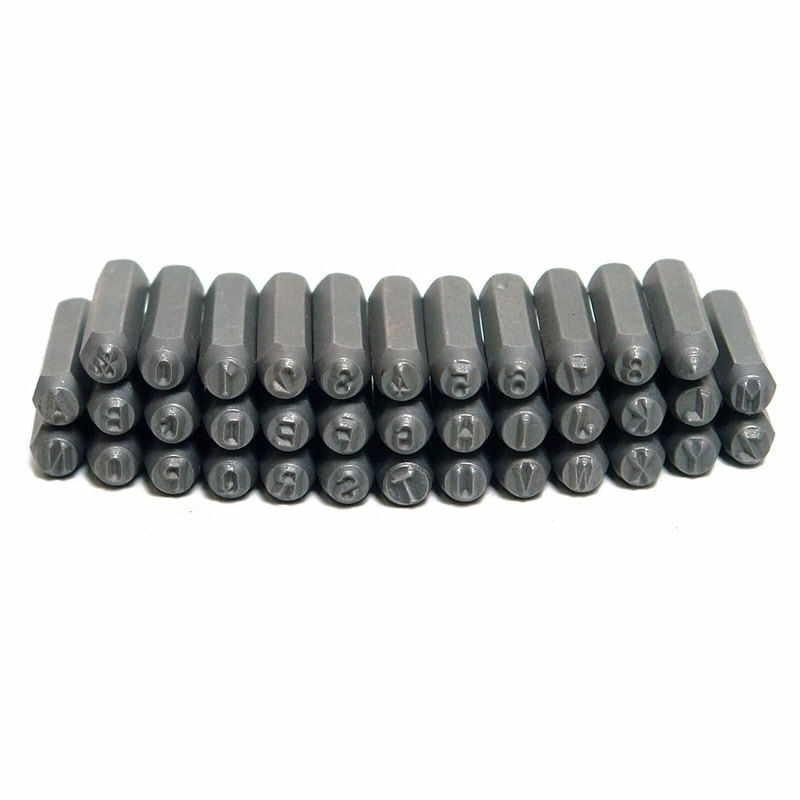 Casa si Gradina - Constructii - Scule de mana si unelte - Seturi scule - Trusa de poansoane cu litere si cifre cu perforator Dema 18506, 4 mm, 38 piese - Infinity.ro
