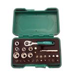 Casa si Gradina - Constructii - Scule electrice si accesorii - Seturi si accesorii pentru gaurit si insurubat - Trusa chei tubulare plus biti Troy 21948, Cr-V 1/4, 28 piese - Infinity.ro