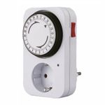 Casa si Gradina - Electrice - Accesorii electrice - Accesorii prize si intrerupatoare - Adaptor priza programabila mecanic 24 ore Perel E305DM-G, 3680 W, 16 A - Infinity.ro
