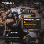 Casa si Gradina - Constructii - Scule electrice si accesorii - Masini de gaurit si insurubat - Masina de gaurit si insurubat fara acumulator Maxxpack Twin Batavia 7063778, 18 V, 1500 rpm, 26 Nm - Infinity.ro