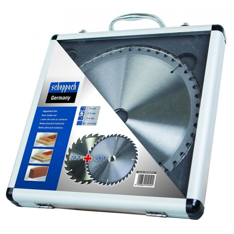 Casa si Gradina - Constructii - Scule electrice si accesorii - Accesorii fierastraie electrice - Set discuri de taiere tip TCT pentru fierastrau circular Scheppach 7901200716, 315x25.4 mm, 24-48 dinti - Infinity.ro