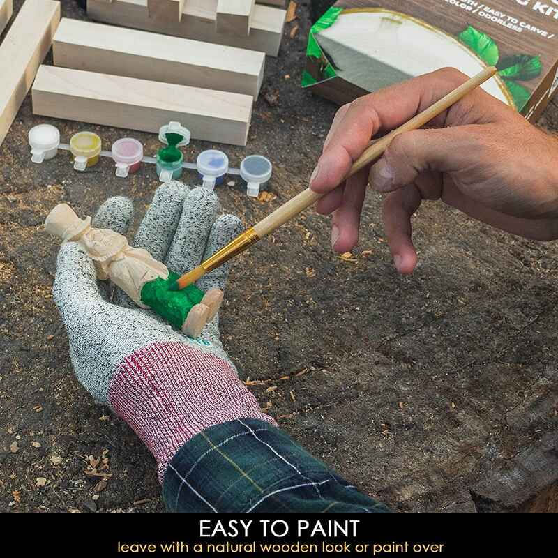 Jucarii, Copii si Bebe - Jucarii si jocuri - Jucarii & jocuri educative - Seturi de artizanat - Set de blocuri din lemn pentru sculptura BeaverCraft BW16, 16 piese - Infinity.ro