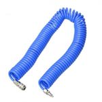 Casa si Gradina - Electrice - Echipamente electrice - Accesorii compresoare - Furtun aer comprimat spiralat cu cupla rapida Troy 18608, 7.5 m, 5 mm - Infinity.ro
