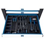 Casa si Gradina - Constructii - Depozitare, transport si protectie - Organizatoare si cutii scule - Carucior portabil cu scule TW1000 Scheppach 5909304900, 7 sertare, 263 piese - Infinity.ro