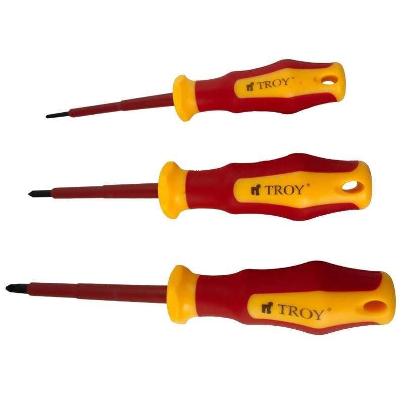 Casa si Gradina - Constructii - Scule de mana si unelte - Surubelnite - Set surubelnite electrician Troy 22311, 8 piese - Infinity.ro