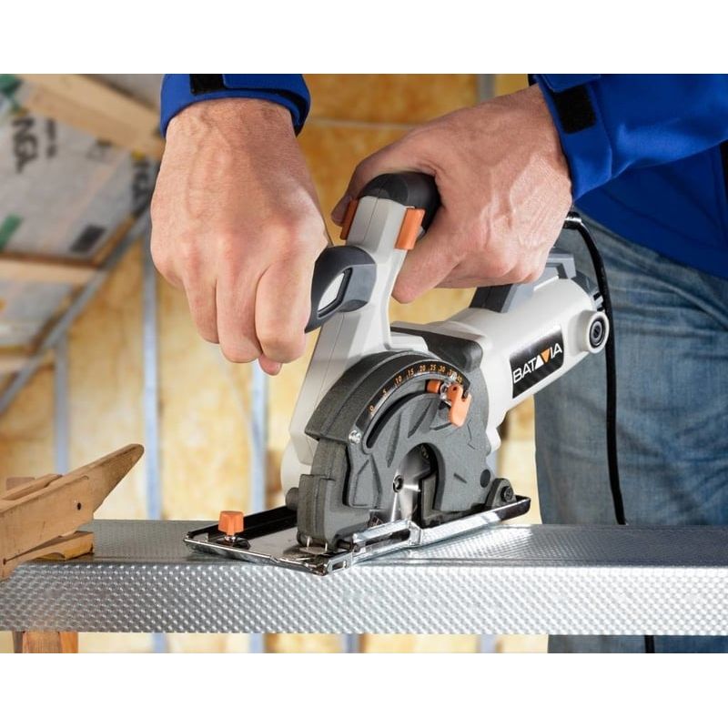 Casa si Gradina - Constructii - Scule electrice si accesorii - Fierastraie electrice - Fierastrau circular de mana THOR 1000 W cu 3 sine de ghidaj Batavia 7062432, 1000 W, 5300 rpm - Infinity.ro