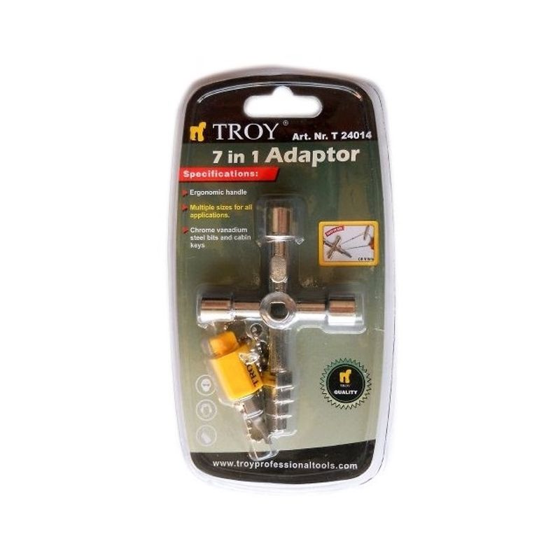 Casa si Gradina - Constructii - Scule de mana si unelte - Chei si truse chei - Cheie universala pentru tablouri Troy 24014, 7 in 1 - Infinity.ro