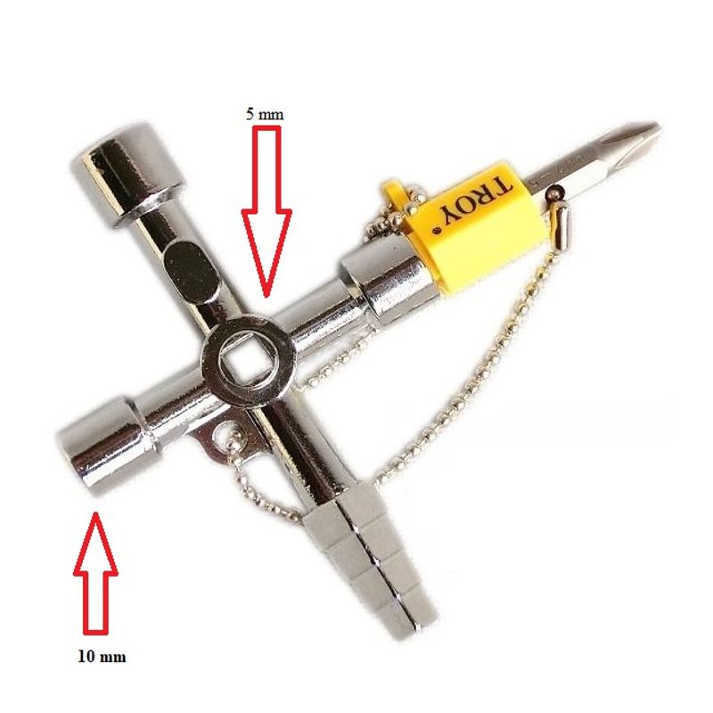Casa si Gradina - Constructii - Scule de mana si unelte - Chei si truse chei - Cheie universala pentru tablouri Troy 24014, 7 in 1 - Infinity.ro