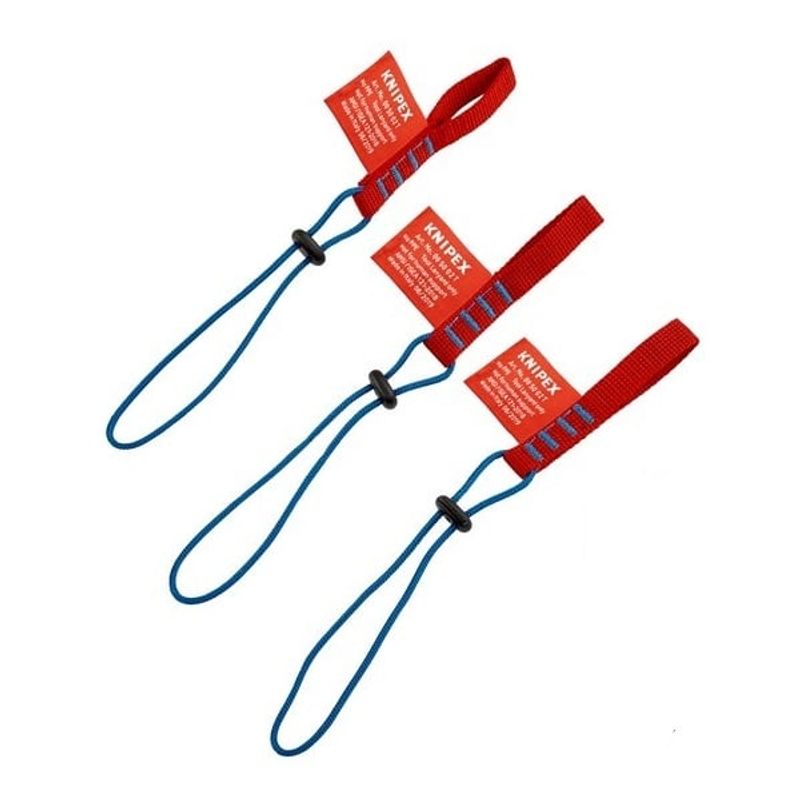 Casa si Gradina - Constructii - Depozitare, transport si protectie - Organizatoare si cutii scule - Set corzi de siguranta pentru scule Knipex 00 50 02 T BK, 1.5 Kg, 3 bucati - Infinity.ro