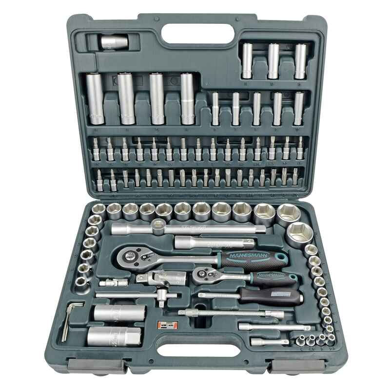 Casa si Gradina - Constructii - Scule de mana si unelte - Chei si truse chei - Trusa chei tubulare si biti Mannesmann 98410, 94 piese - Infinity.ro