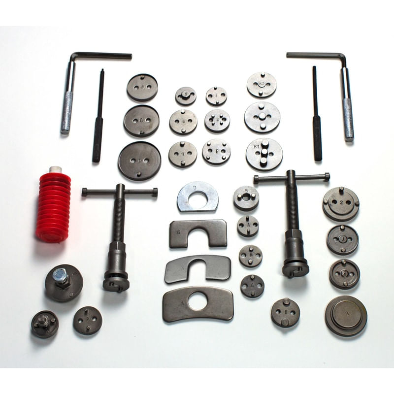 Auto si Moto - Reparatii si depanare - Scule auto - Scule si truse auto - Trusa etriere pentru pistoane frana cu presa Dema 24963, 35 piese - Infinity.ro