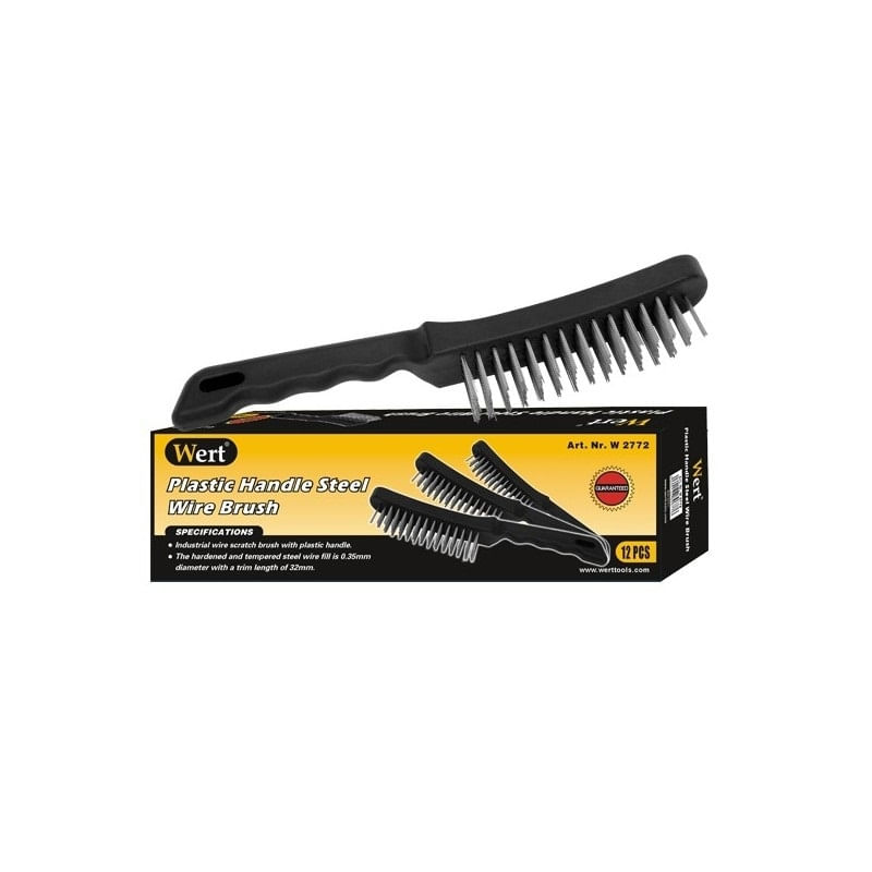 Casa si Gradina - Constructii - Scule electrice si accesorii - Accesorii polizare si slefuire - Perie de sarma de otel cu 4 randuri Wert 2772 - Infinity.ro